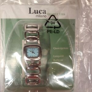 Luca Milano Silver Watch with Blue Dial (96)